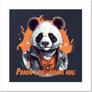 Cute Panda T-Shirt Design - Adorable Panda Illustration for Panda Lovers Posters and Art